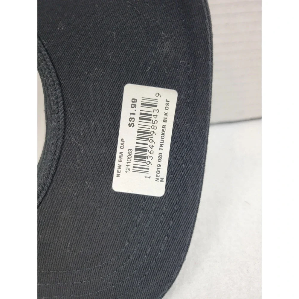 NWT New Era 9Twenty Golf Black‎ Trucker Strapback Logo Patch OSFM Hat Cap
